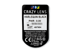 CRAZY LENS - Harlequin Black - без диоптрий (2 однодневных цветных линз)