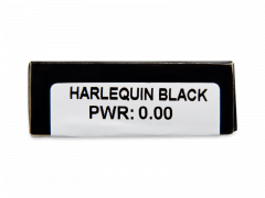 CRAZY LENS - Harlequin Black - без диоптрий (2 однодневных цветных линз)