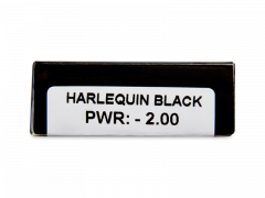 CRAZY LENS - Harlequin Black - с диоптриями (2 однодневных цветных линз)