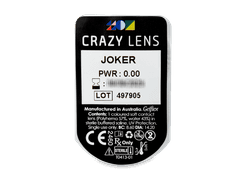 CRAZY LENS - Joker - без диоптрий (2 однодневных цветных линз)