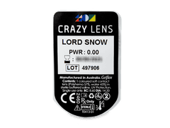 CRAZY LENS - Lord Snow - без диоптрий (2 однодневных цветных линз)