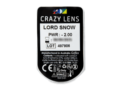 CRAZY LENS - Lord Snow - с диоптриями (2 однодневных цветных линз)