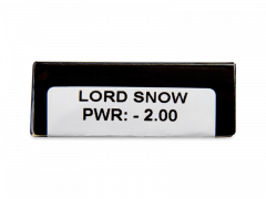 CRAZY LENS - Lord Snow - с диоптриями (2 однодневных цветных линз)