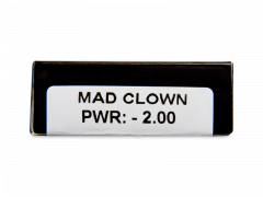 CRAZY LENS - Mad Clown - с диоптриями (2 однодневных цветных линз)