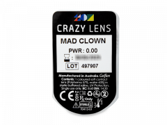 CRAZY LENS - Mad Clown - без диоптрий (2 однодневных цветных линз)