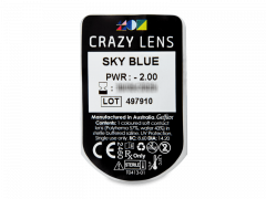 CRAZY LENS - Sky Blue - с диоптриями (2 однодневных цветных линз)