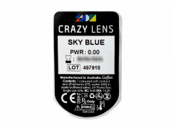 CRAZY LENS - Sky Blue - без диоптрий (2 однодневных цветных линз)