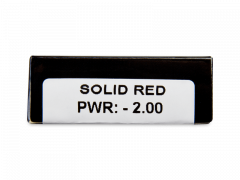 CRAZY LENS - Solid Red - с диоптриями (2 однодневных цветных линз)