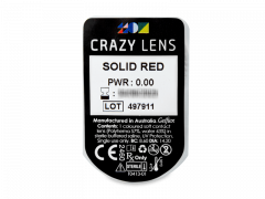 CRAZY LENS - Solid Red - без диоптрий (2 однодневных цветных линз)