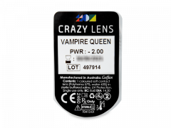 CRAZY LENS - Vampire Queen - с диоптриями (2 однодневных цветных линз)