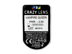 CRAZY LENS - Vampire Queen - с диоптриями (2 однодневных цветных линз)