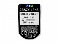 CRAZY LENS - Solid Violet - без диоптрий (2 однодневных цветных линз)