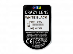 CRAZY LENS - White Black - без диоптрий (2 однодневных цветных линз)