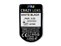 CRAZY LENS - White Black - без диоптрий (2 однодневных цветных линз)