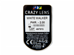 CRAZY LENS - White Walker - с диоптриями (2 однодневных цветных линз)