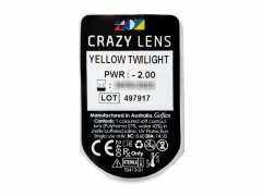 CRAZY LENS - Yellow Twilight - с диоптриями (2 однодневных цветных линз)