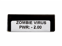 CRAZY LENS - Zombie Virus - с диоптриями (2 однодневных цветных линз)