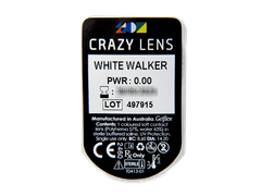 CRAZY LENS - White Walker - без диоптрий (2 однодневных цветных линз)