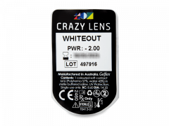 CRAZY LENS - WhiteOut - с диоптриями (2 однодневных цветных линз)