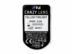 CRAZY LENS - Yellow Twilight - без диоптрий (2 однодневных цветных линз)