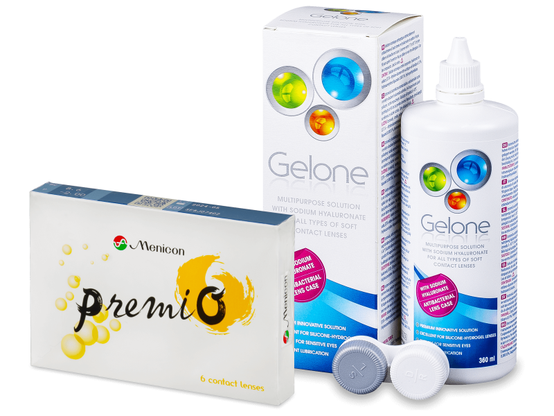 Menicon PremiO (6 линз) + раствор Gelone 360 ml