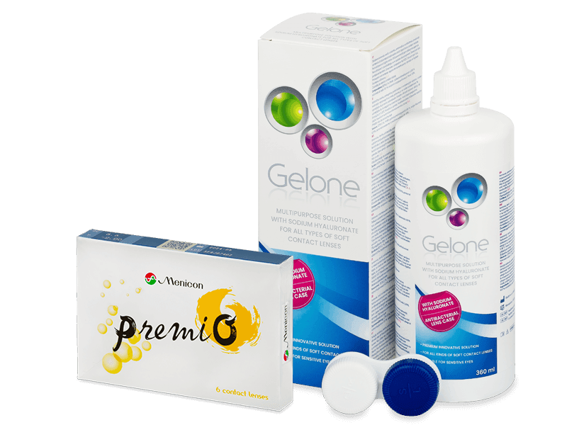 Menicon PremiO (6 линз) + раствор Gelone 360 ml