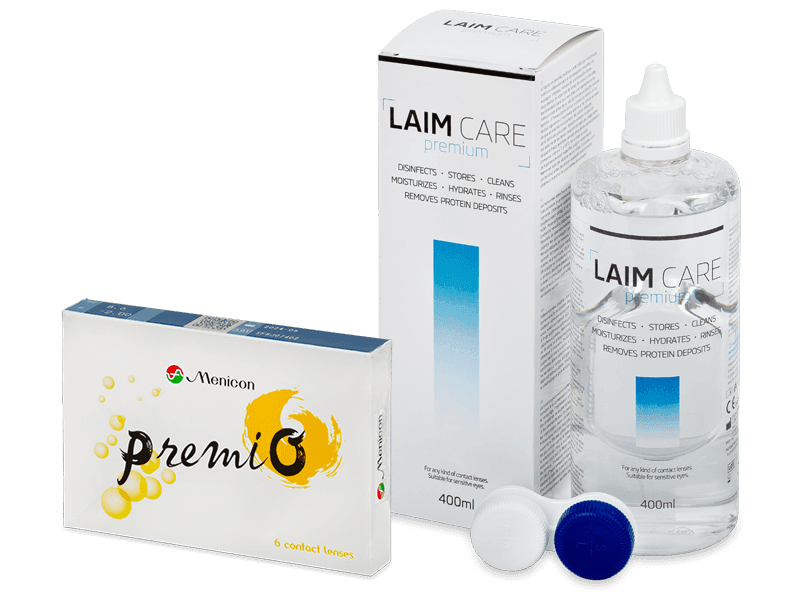 Menicon PremiO (6 линз) + раствор Laim-Care 400 ml