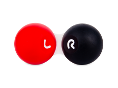 Красно-черный контейнер для контактных линз 
