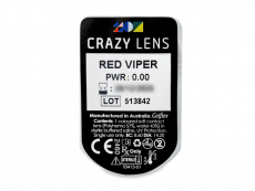 CRAZY LENS - Red Viper - без диоптрий (2 однодневных цветных линз)
