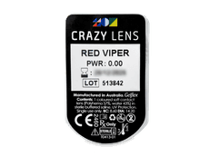 CRAZY LENS - Red Viper - без диоптрий (2 однодневных цветных линз)