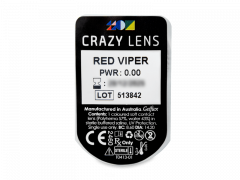 CRAZY LENS - Red Viper - без диоптрий (2 однодневных цветных линз)
