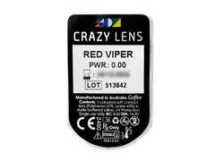 CRAZY LENS - Red Viper - без диоптрий (2 однодневных цветных линз)