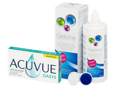 Acuvue Oasys Multifocal (6 линз) + Раствор Gelone 360 мл