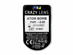 CRAZY LENS - Atom Bomb - с диоптриями (2 однодневных цветных линз)