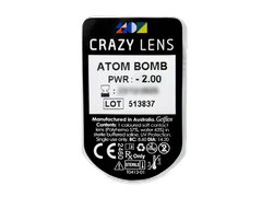 CRAZY LENS - Atom Bomb - с диоптриями (2 однодневных цветных линз)