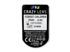 CRAZY LENS - Forest Children - с диоптриями (2 однодневных цветных линз)