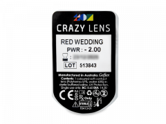 CRAZY LENS - Red Wedding - с диоптриями (2 однодневных цветных линз)