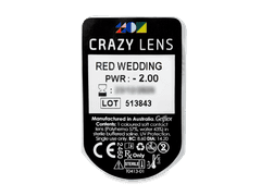 CRAZY LENS - Red Wedding - с диоптриями (2 однодневных цветных линз)