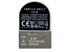 TopVue Daily Color - Blue - с диоптриями (2 однодневных цветных линз)