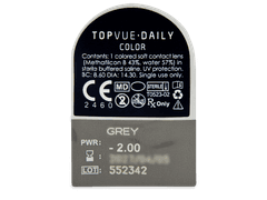 TopVue Daily Color - Grey - с диоптриями (2 однодневных цветных линз)