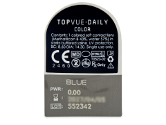 TopVue Daily Color - Blue - без диоптрий (2 однодневных цветных линз)