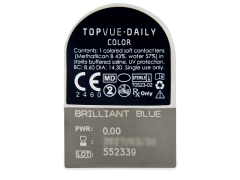 TopVue Daily Color - Brilliant Blue - без диоптрий (2 однодневных цветных линз)
