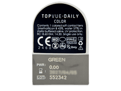 TopVue Daily Color - Green - без диоптрий (2 однодневных цветных линз)