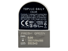 TopVue Daily Color - Fresh Green - без диоптрий (2 однодневных цветных линз)