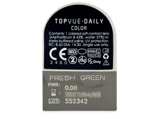 TopVue Daily Color - Fresh Green - без диоптрий (2 однодневных цветных линз)