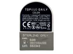 TopVue Daily Color - Sterling Grey - без диоптрий (2 однодневных цветных линз)