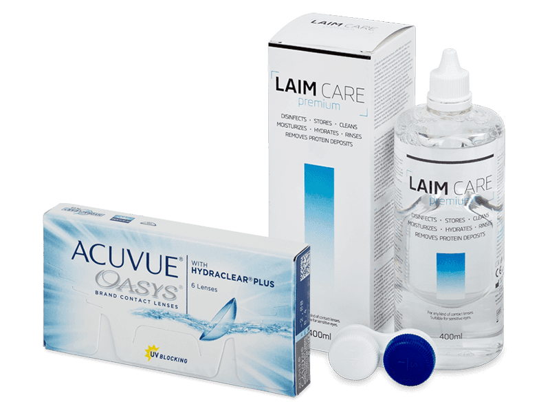 Acuvue Oasys (6 линз) + Раствор Laim-Care 400 мл