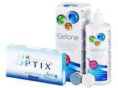 Air Optix Aqua (6 линз) + Раствор Gelone 360 мл