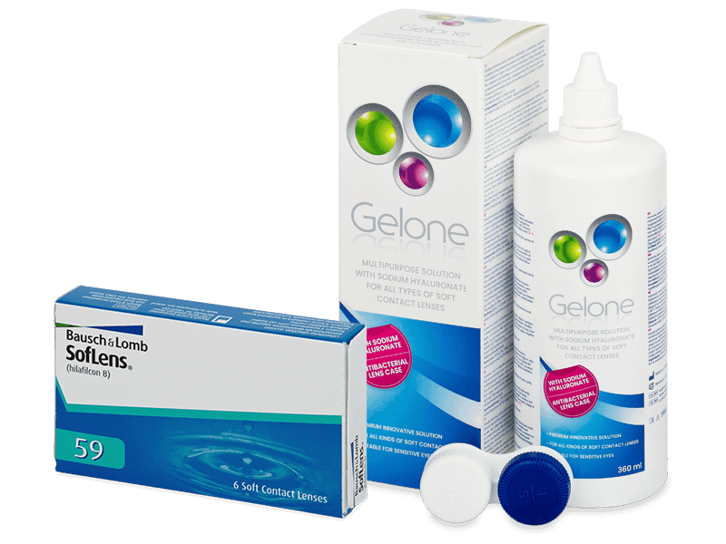 SofLens 59 (6 линз) + Раствор Gelone 360 мл
